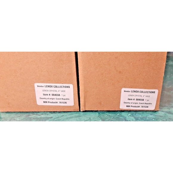 Lenox Fine Crystal Star Vase 4" Made in Czech Republic-New in Box Lot of 2 - Picture 11 of 11